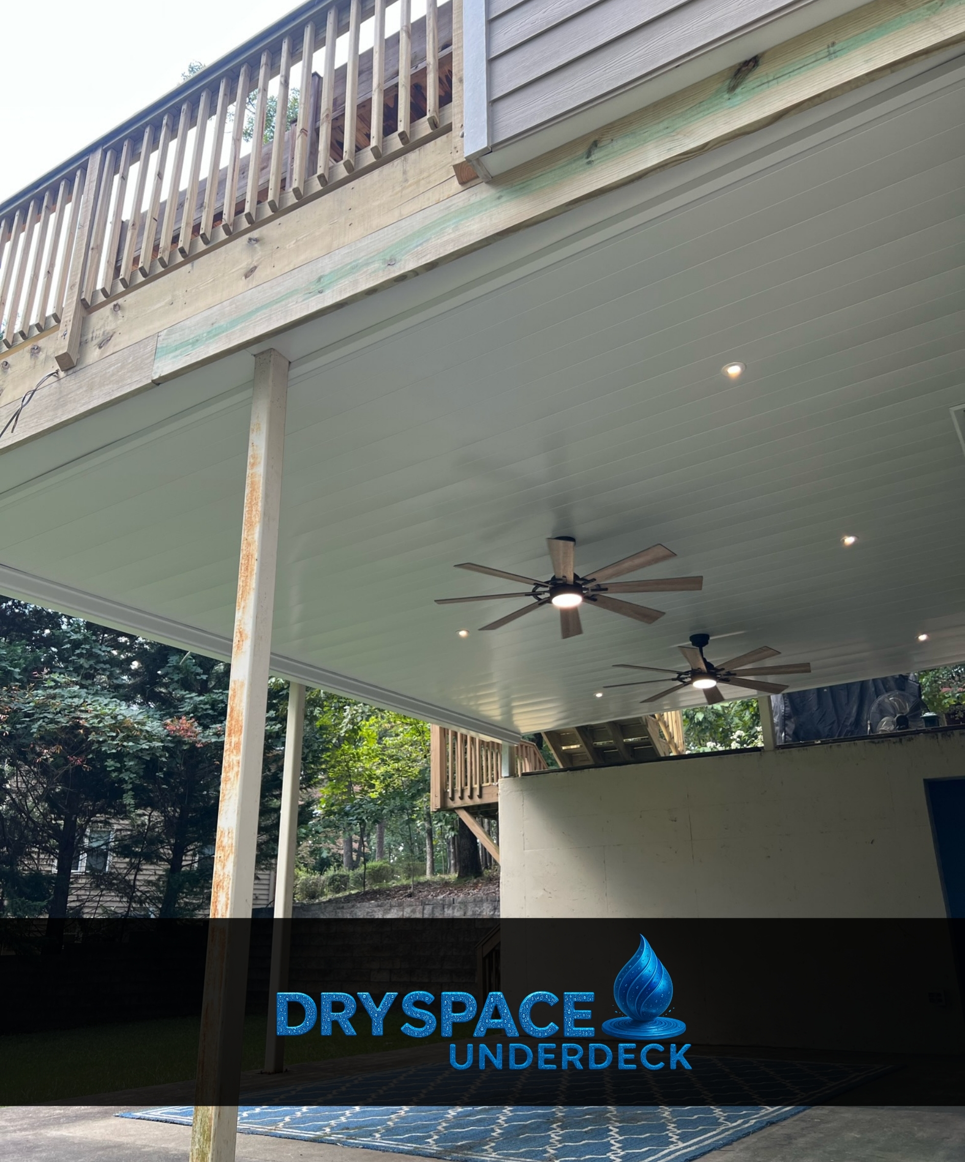 covered patio under deck